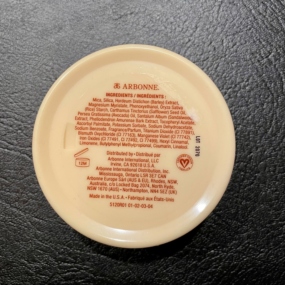 NWT UnOpened Vanilla Amber Arbonne Body Shimmer Powder - Picture 4 of 4